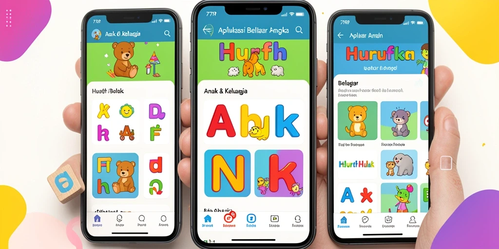 Tampilan antarmuka aplikasi 77RP yang menyenangkan dan edukatif.