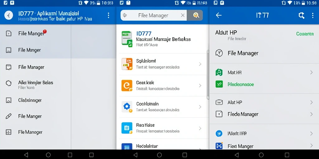 Tampilan antarmuka ID777 yang modern dan intuitif untuk File Manager.