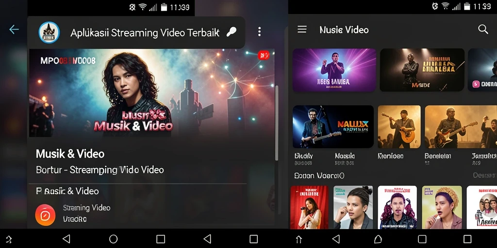 Tangkapan layar MPO08 menampilkan antarmuka aplikasi Streaming Video yang menarik.