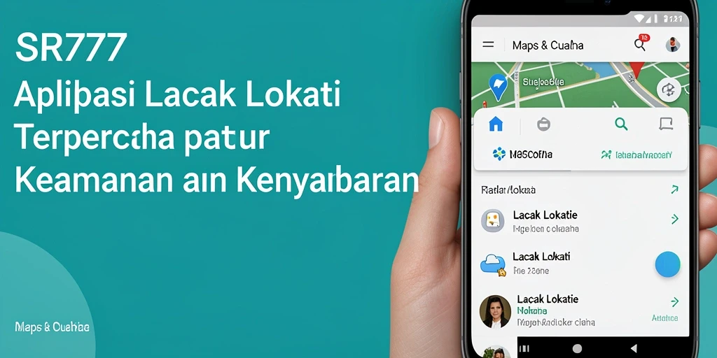 Antarmuka SR777 yang menampilkan lokasi terkini dengan peta interaktif.
