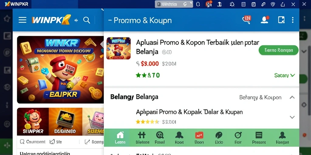 Tampilan antarmuka aplikasi WINPKR yang mudah digunakan untuk menemukan promo.