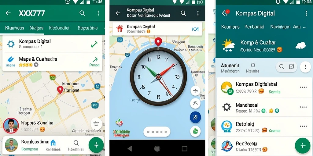 Antarmuka intuitif aplikasi Kompas Digital XXX777.