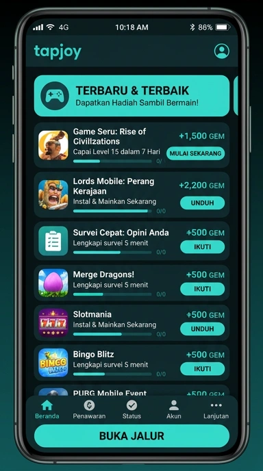 Link Alternatif Tapjoy untuk Pengguna Android Indonesia